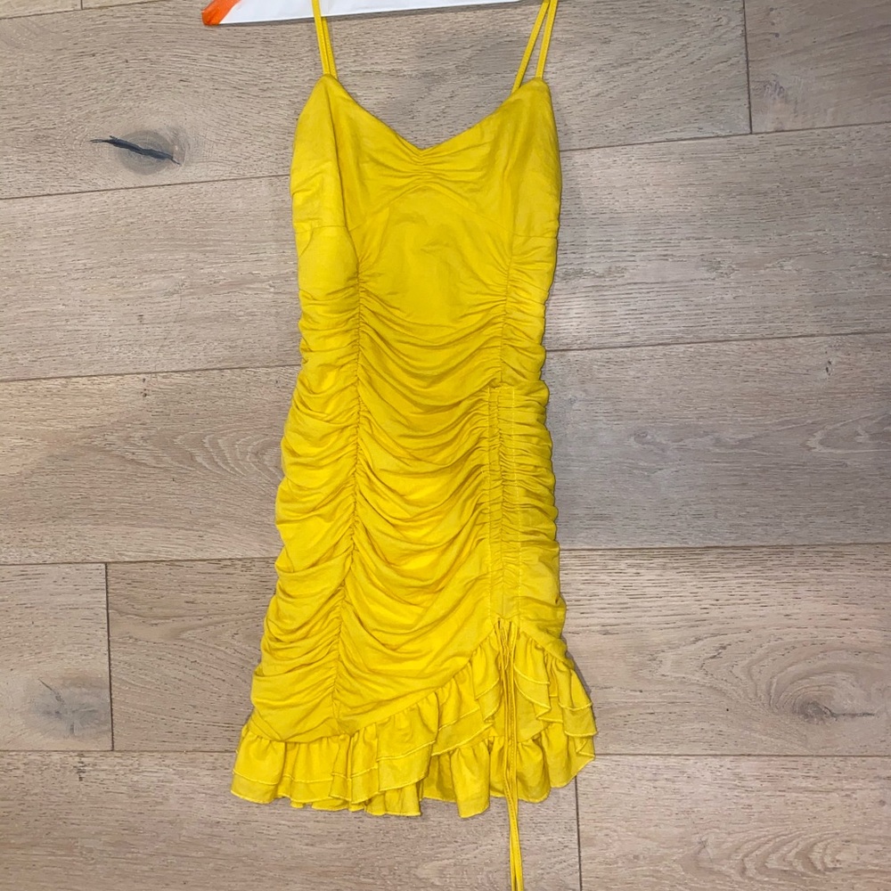 NWOT TIGER MIST DRESS yellow (XS)